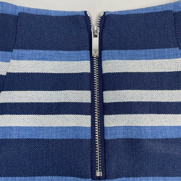 VINCE CAMUTO Striped Shell Top Sz Medium Rear Zip - Picture 6 of 6